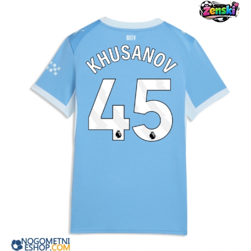 Ženski Nogometni dresi Manchester City Abdukodir Khusanov #45 Domači 2026-27 Kratek Rokav